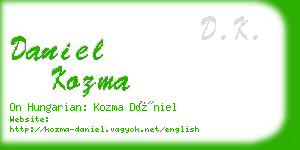 daniel kozma business card